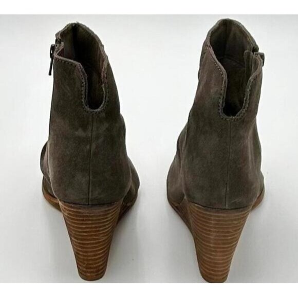 Diba Bailey Suede Bootie Women’s 9.5 Gray Leather Upper Ankle Boots - Picture 5 of 9